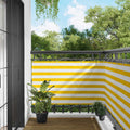Balkonsichtschutz Gelb und Weiß 100 x 600 cm Oxford-Stoff