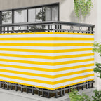 Balkonsichtschutz Gelb und Weiß 110 x 500 cm Oxford-Stoff