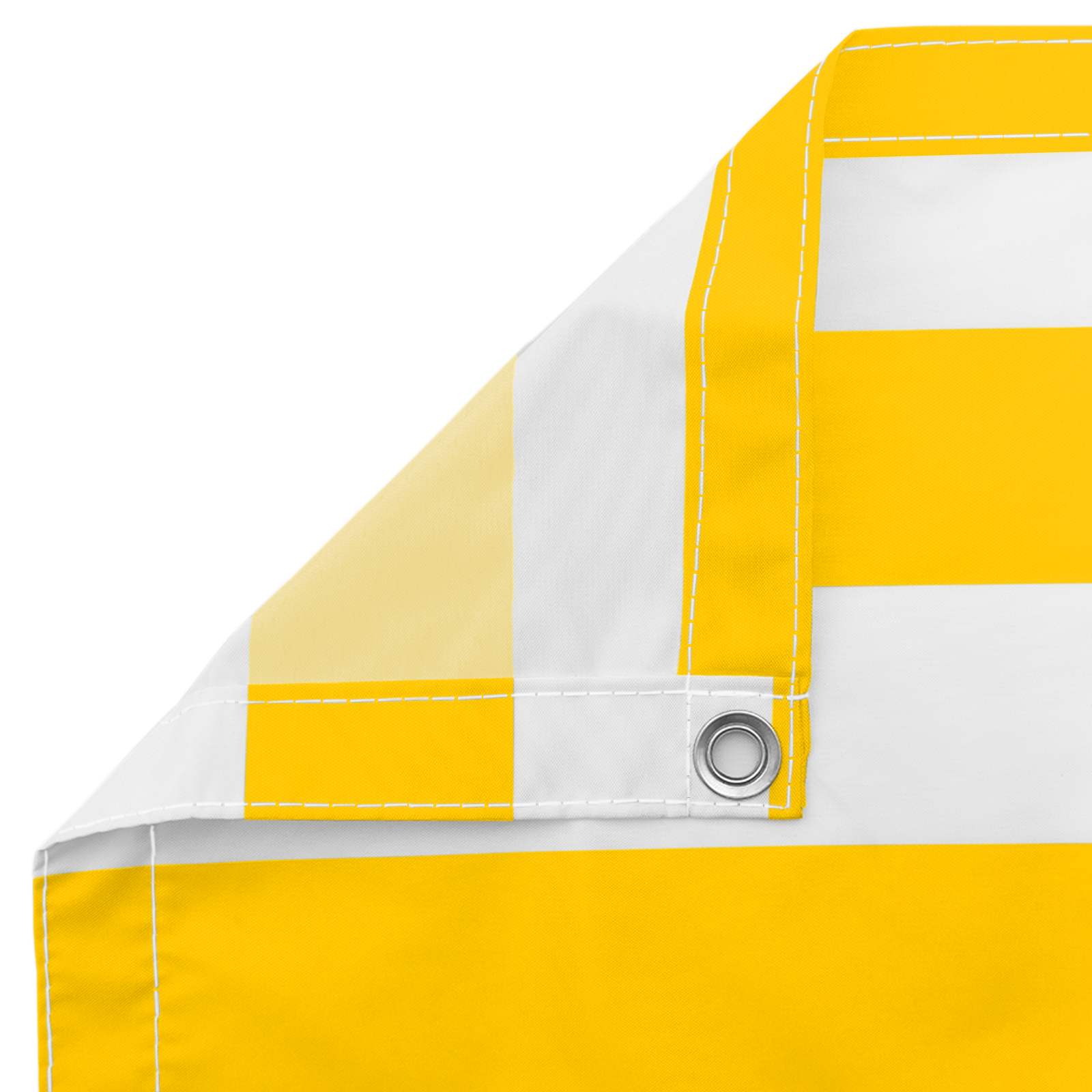 Balkonsichtschutz Gelb und Weiß 110 x 600 cm Oxford-Stoff