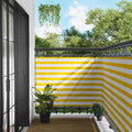 Balkonsichtschutz Gelb und Weiß 110 x 800 cm Oxford-Stoff