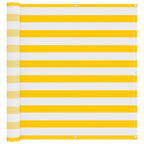 Balkonsichtschutz Gelb und Weiß 110 x 800 cm Oxford-Stoff