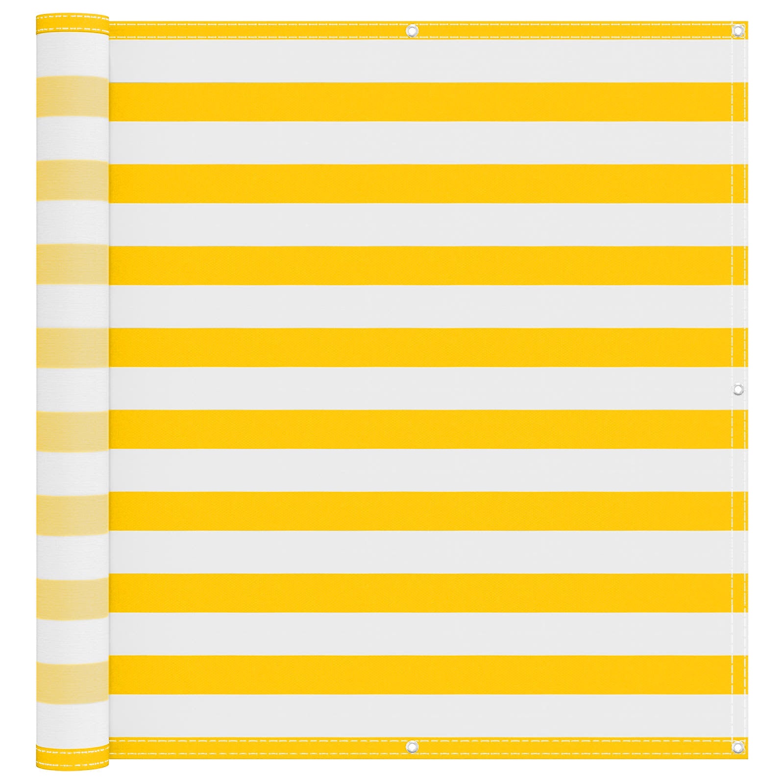 Balkonsichtschutz Gelb und Weiß 110 x 800 cm Oxford-Stoff