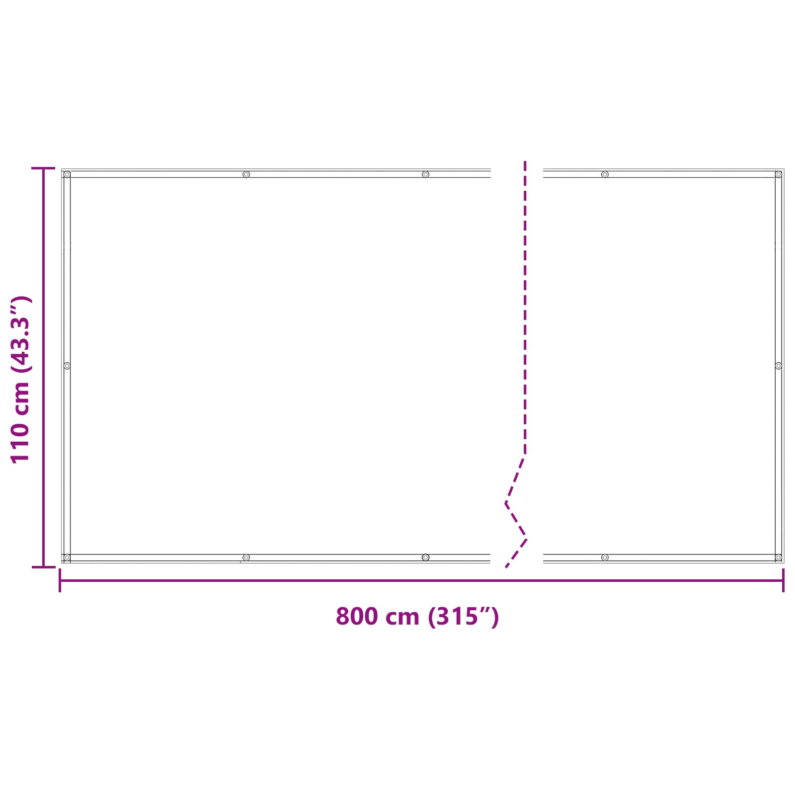 Balkonsichtschutz Gelb und Weiß 110 x 800 cm Oxford-Stoff