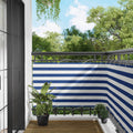 Balkonsichtschutz Blau und Weiß 100 x 400 cm Oxford-Stoff