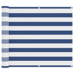 Balkonsichtschutz Blau und Weiß 100 x 400 cm Oxford-Stoff
