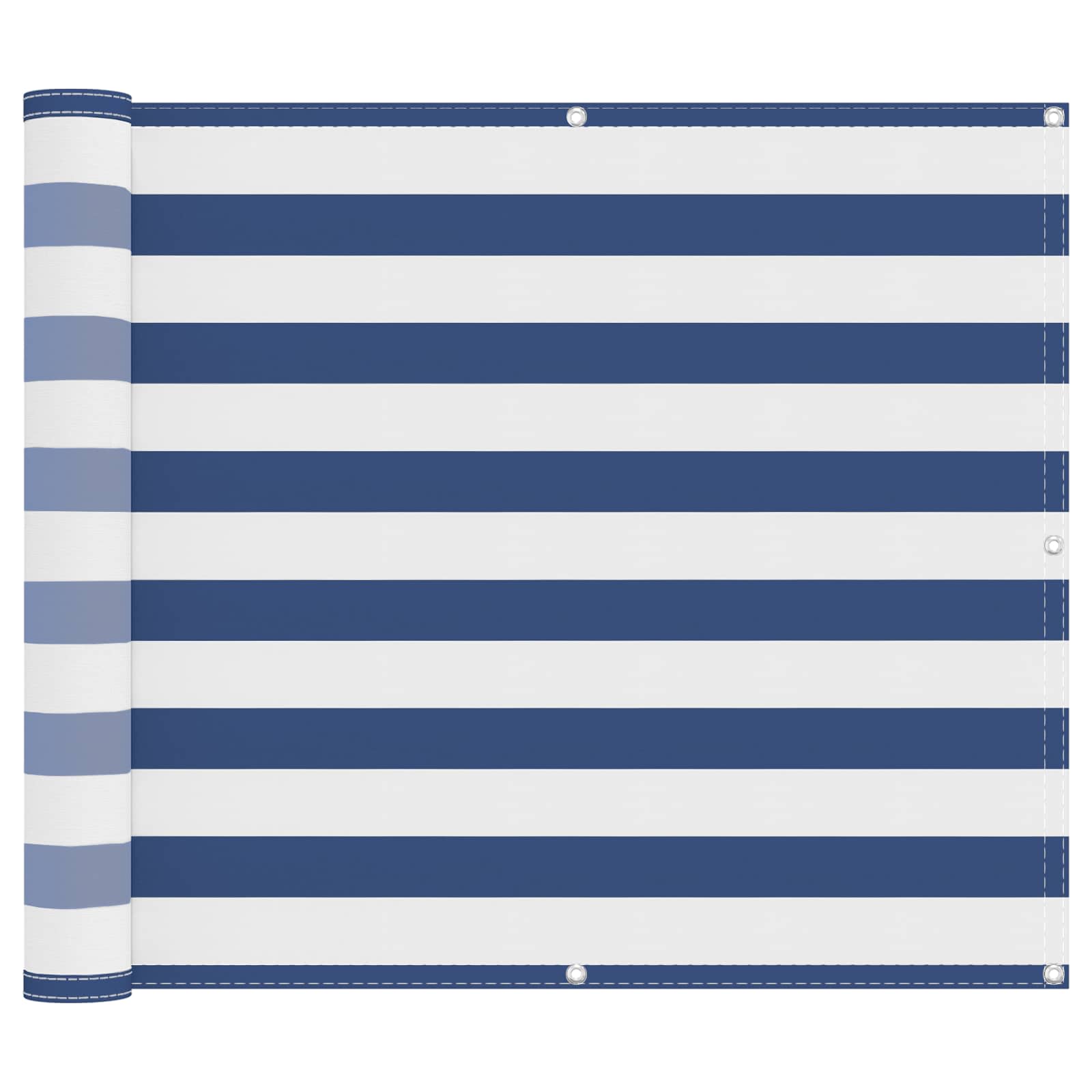 Balkonsichtschutz Blau und Weiß 100 x 400 cm Oxford-Stoff