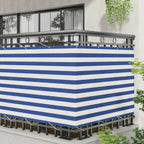 Balkonsichtschutz Blau und Weiß 120 x 200 cm