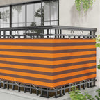 Balkonsichtschutz Orange und Braun 100 x 400 cm Oxford-Stoff