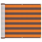 Balkonsichtschutz Orange und Braun 100 x 400 cm Oxford-Stoff