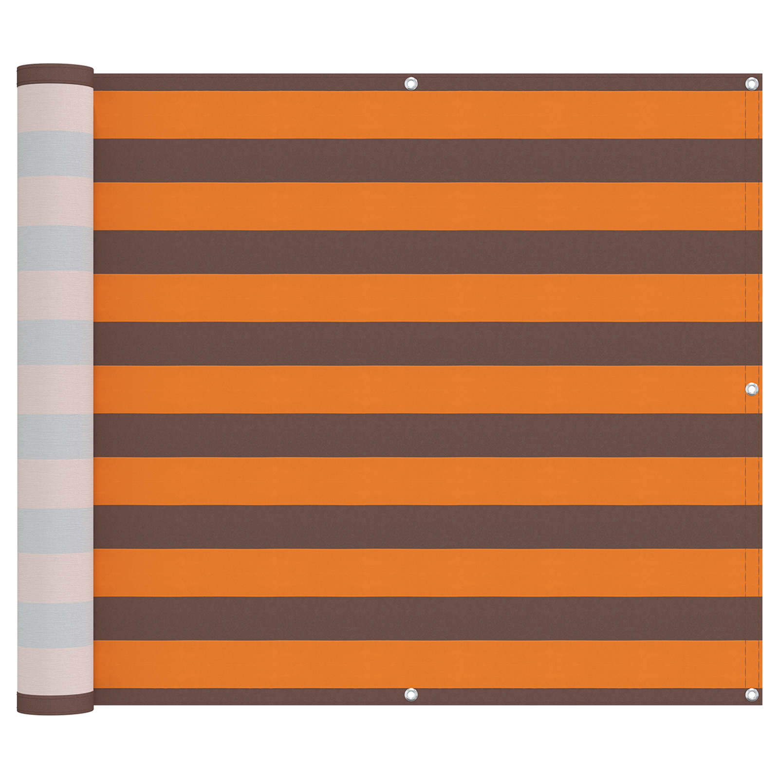 Balkonsichtschutz Orange und Braun 100 x 400 cm Oxford-Stoff