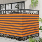 Balkonsichtschutz Orange und Braun 110 x 300 cm Oxford-Stoff