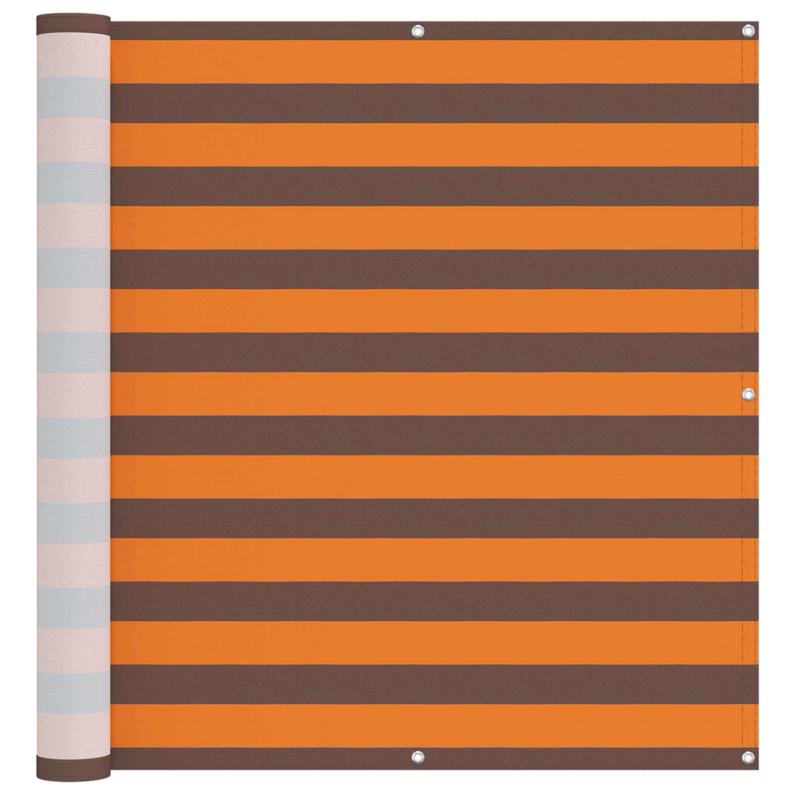 Balkonsichtschutz Orange und Braun 110 x 500 cm Oxford-Stoff