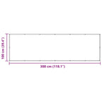 Balkonsichtschutz Beige 100 x 300 cm Oxford-Stoff