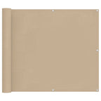 Balkonsichtschutz Beige 100 x 400 cm Oxford-Stoff
