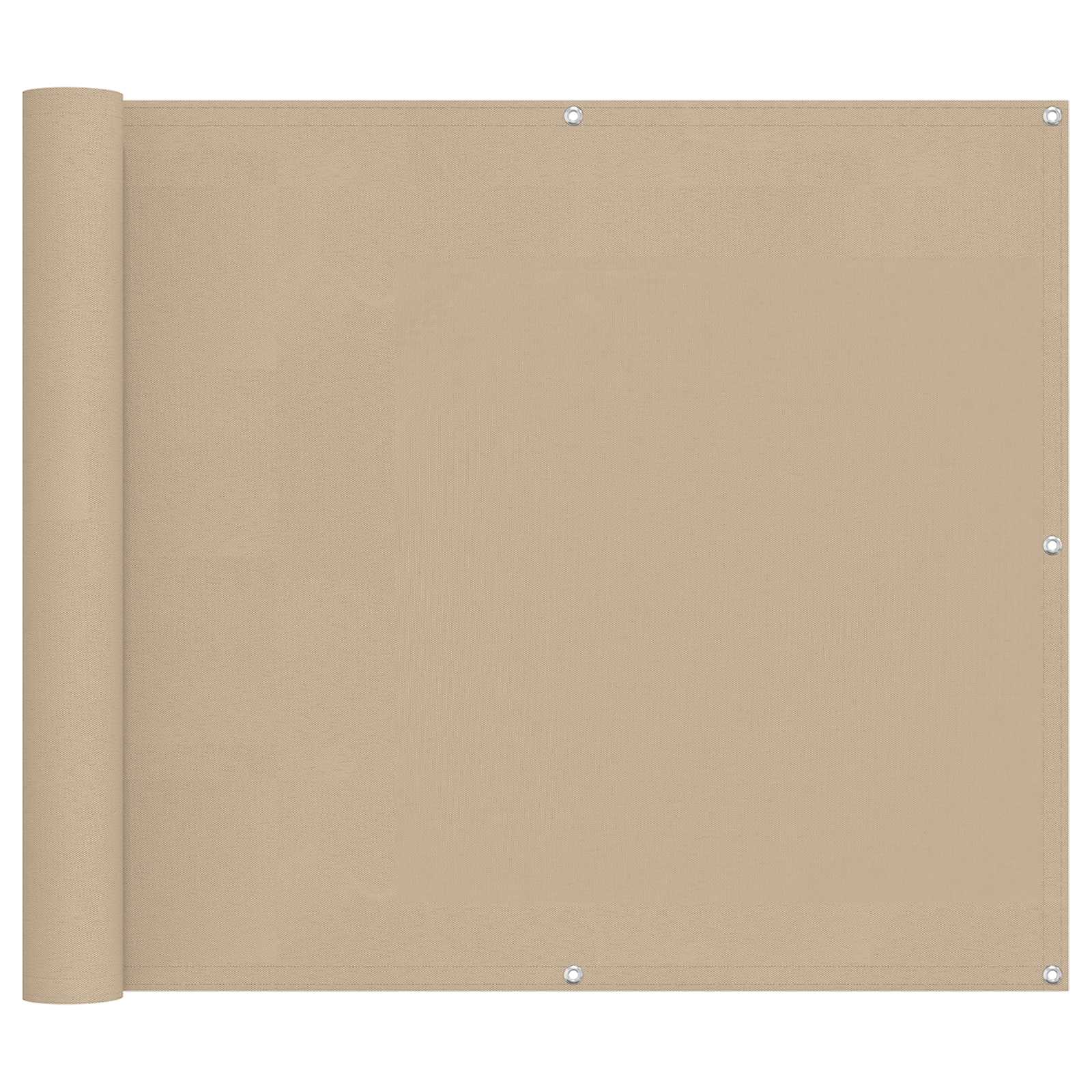 Balkonsichtschutz Beige 100 x 400 cm Oxford-Stoff