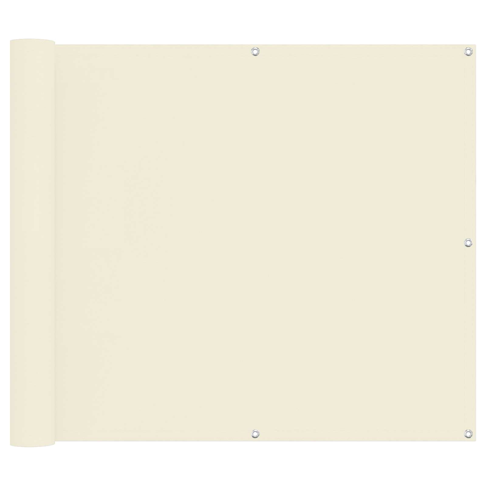 Balkonsichtschutz Creme 100 x 400 cm Oxford-Stoff