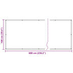 Balkonsichtschutz Creme 100 x 600 cm Oxford-Stoff