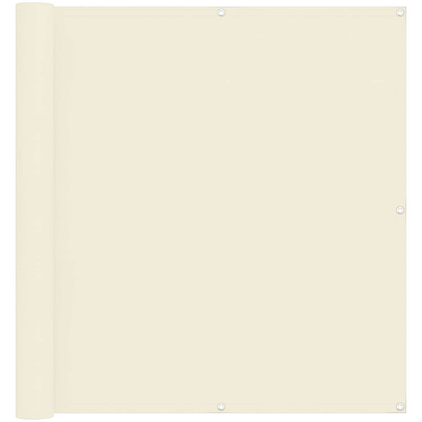 Balkonsichtschutz Creme 110 x 600 cm Oxford-Stoff