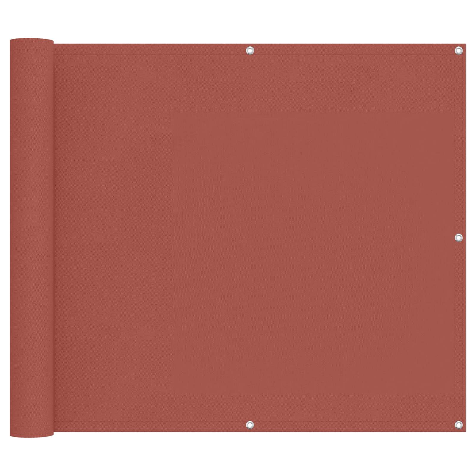 Balkonsichtschutz Terrakotta 100 x 700 cm Oxford-Stoff