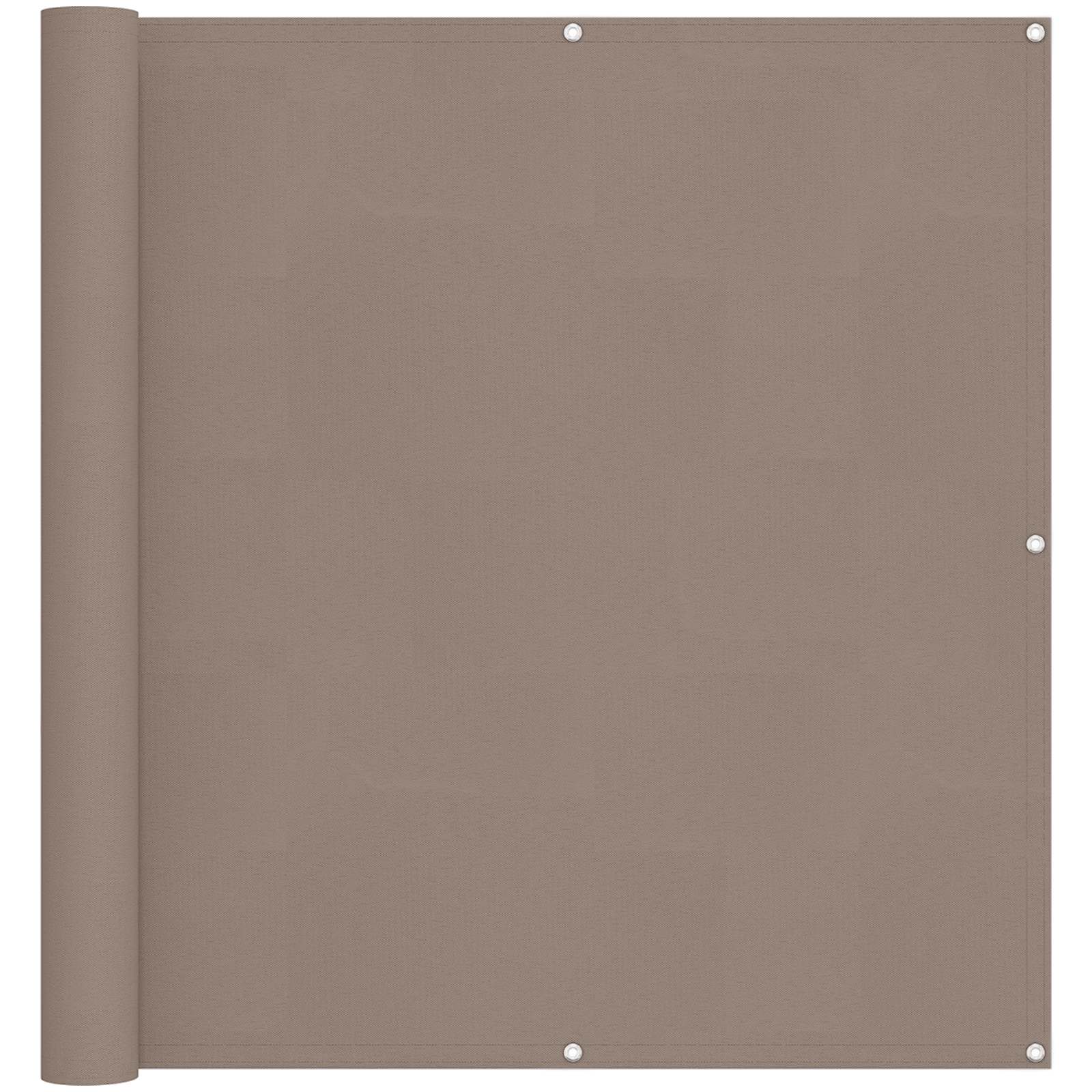 Balkonsichtschutz Taupe 110 x 500 cm Oxford-Stoff