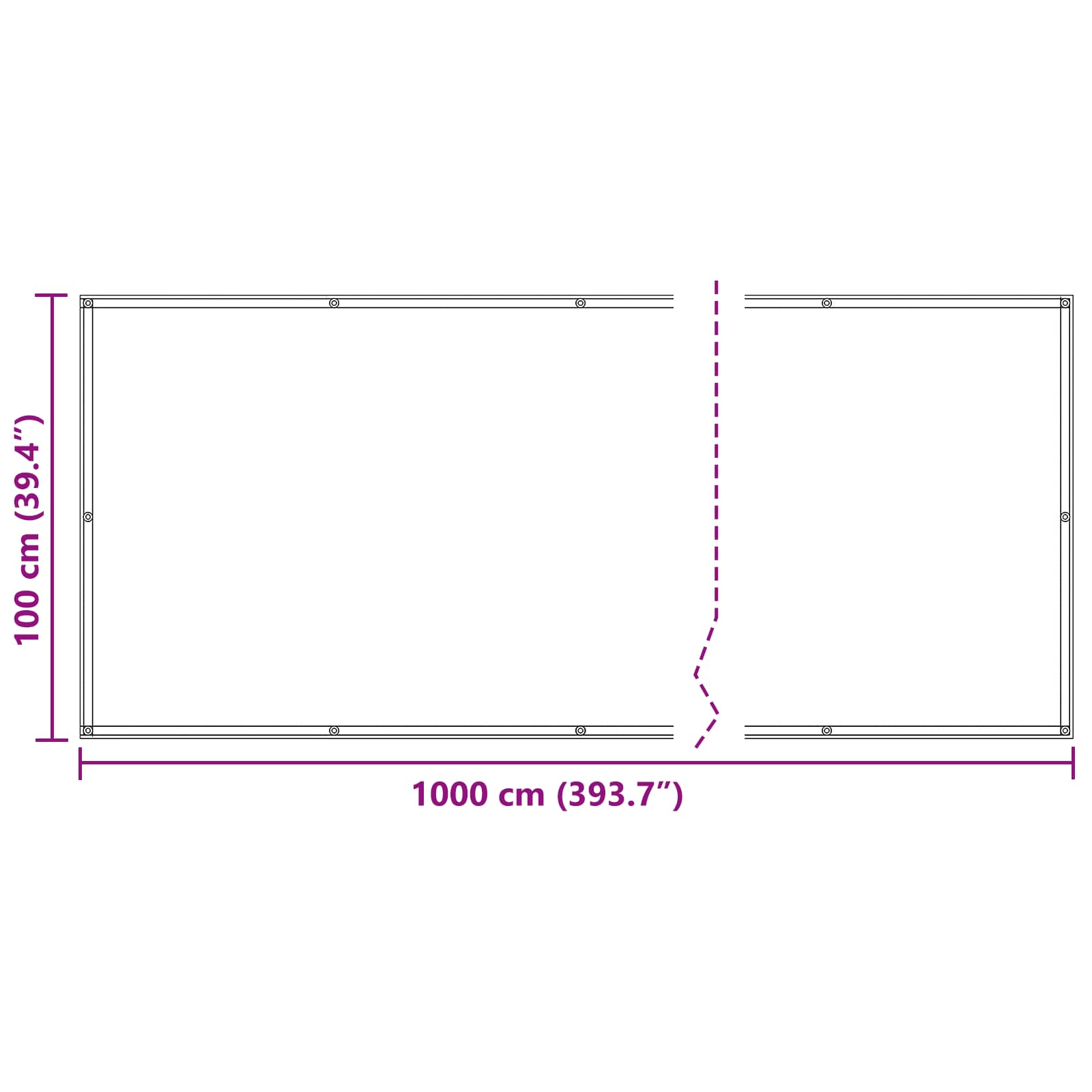 Balkonsichtschutz Dunkelgrün 100 x 1000 cm Oxford-Stoff