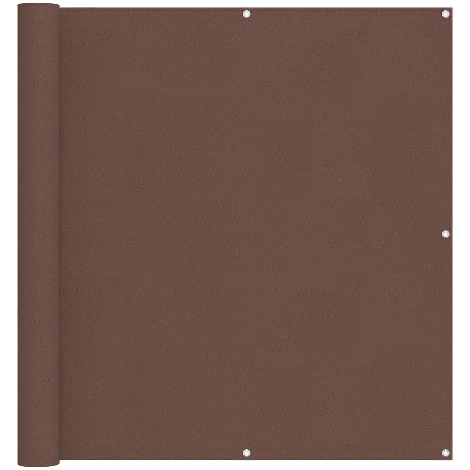 Balkonsichtschutz Braun 110 x 500 cm Oxford-Stoff
