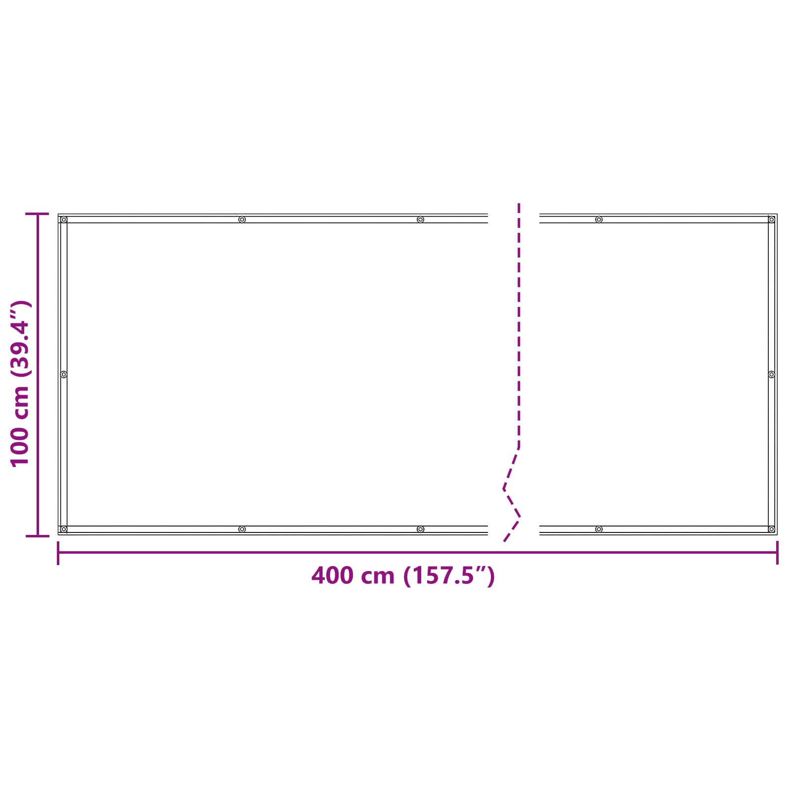 Balkonsichtschutz Bordeauxrot 100 x 400 cm Oxford-Stoff