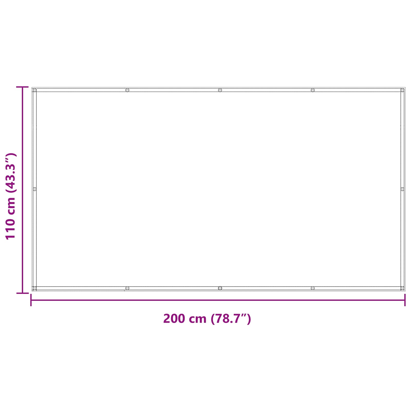 Balkonsichtschutz Bordeauxrot 110 x 200 cm Oxford-Stoff