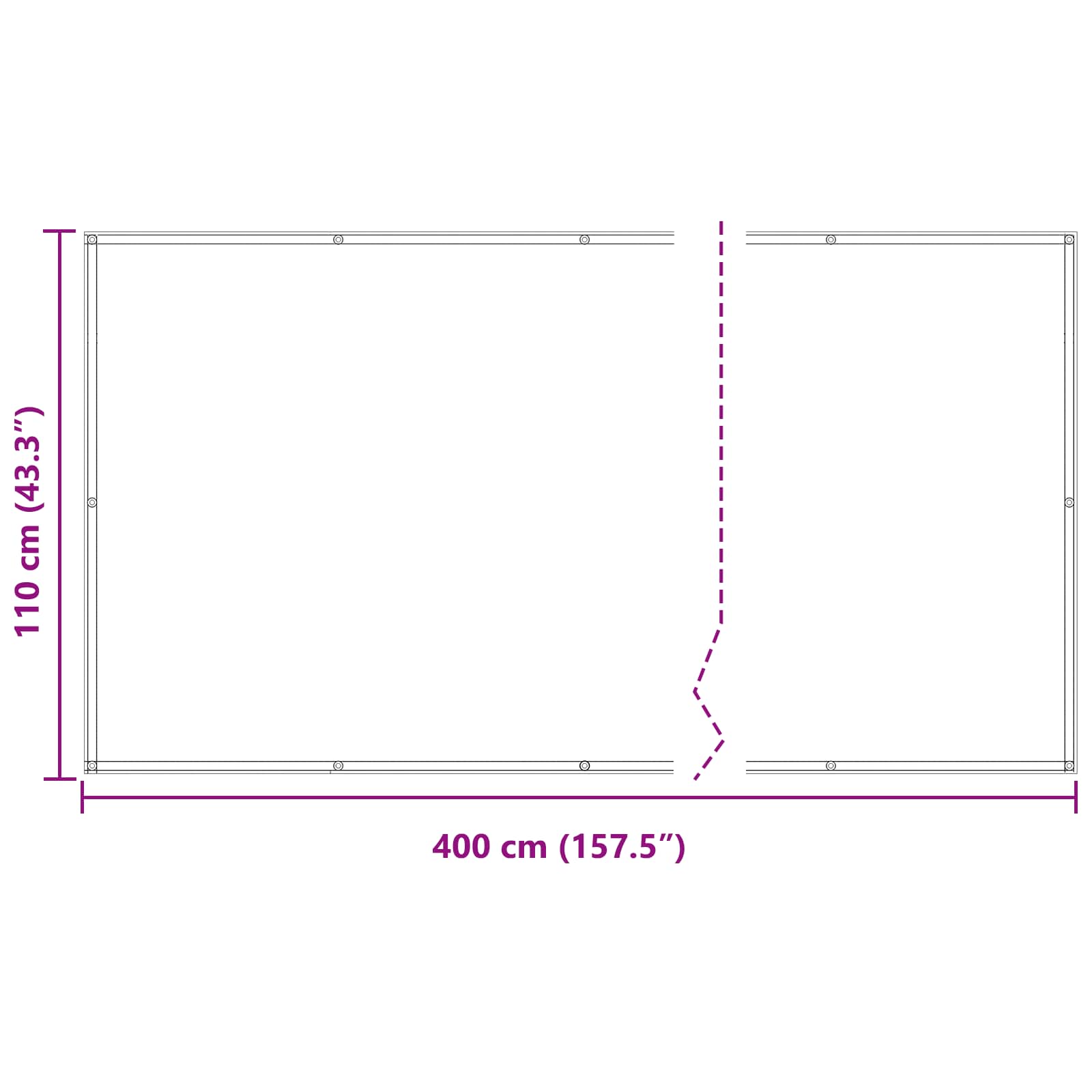 Balkonsichtschutz Bordeauxrot 110 x 400 cm Oxford-Stoff