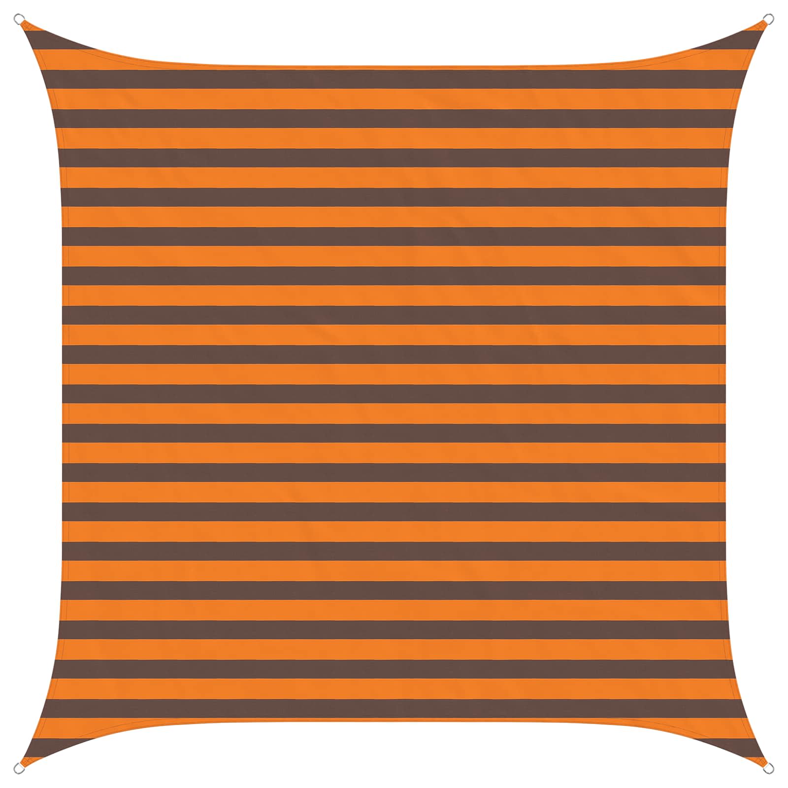 Sonnensegel Orange und Braun 2,5 x 2,5 m 100 % Polyester Oxford