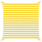 Sonnensegel Gelb und Weiß 2,5 x 2,5 m 100 % Polyester Oxford