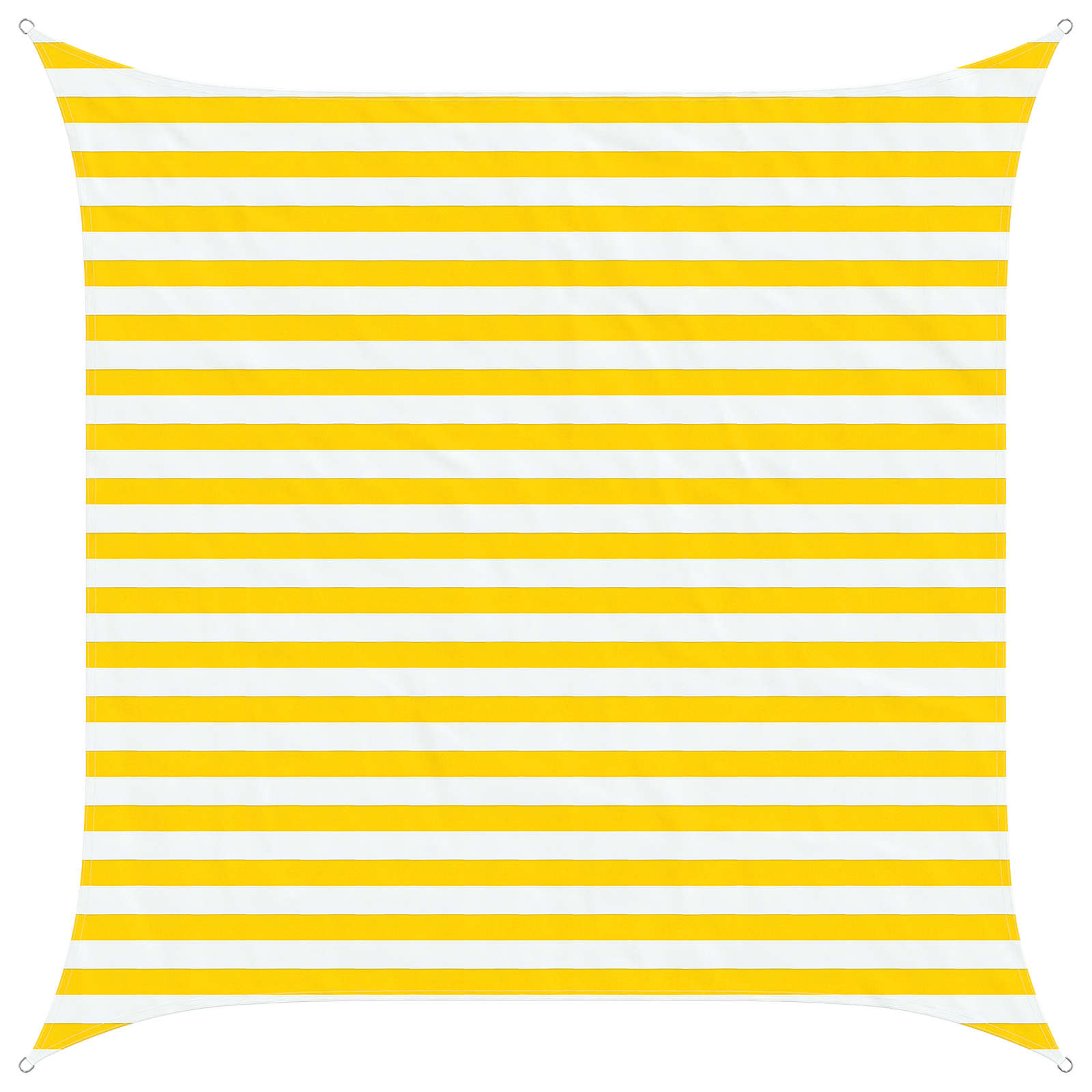 Sonnensegel Gelb und Weiß 2,5 x 2,5 m 100 % Polyester Oxford