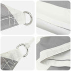 Sonnensegel Hellgrau und Weiß 2 x 2,5 m 100 % Polyester Oxford