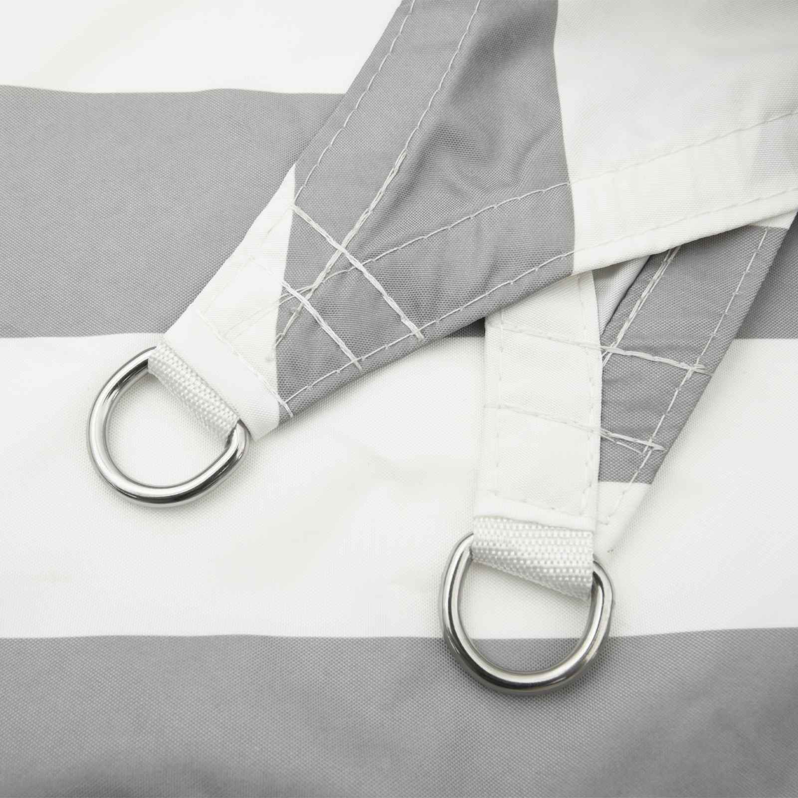 Sonnensegel Hellgrau und Weiß 2 x 2,5 m 100 % Polyester Oxford