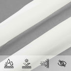 Sonnensegel Hellgrau und Weiß 2 x 2,5 m 100 % Polyester Oxford