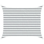 Sonnensegel Hellgrau und Weiß 2 x 2,5 m 100 % Polyester Oxford