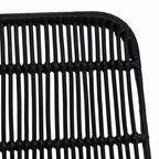 Esststuhl 2 pcs Schwarz 41 x 55 x 85 cm Rattan und Stahl