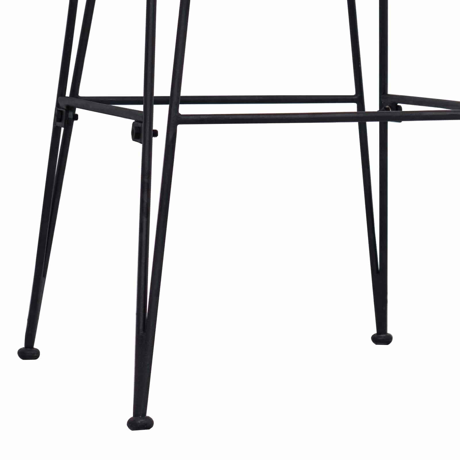 Esststuhl 2 pcs Schwarz 41 x 55 x 85 cm Rattan und Stahl