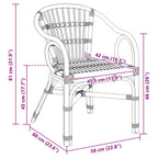 Stapelstuhl Natur 58 x 60 x 81 cm Rattan