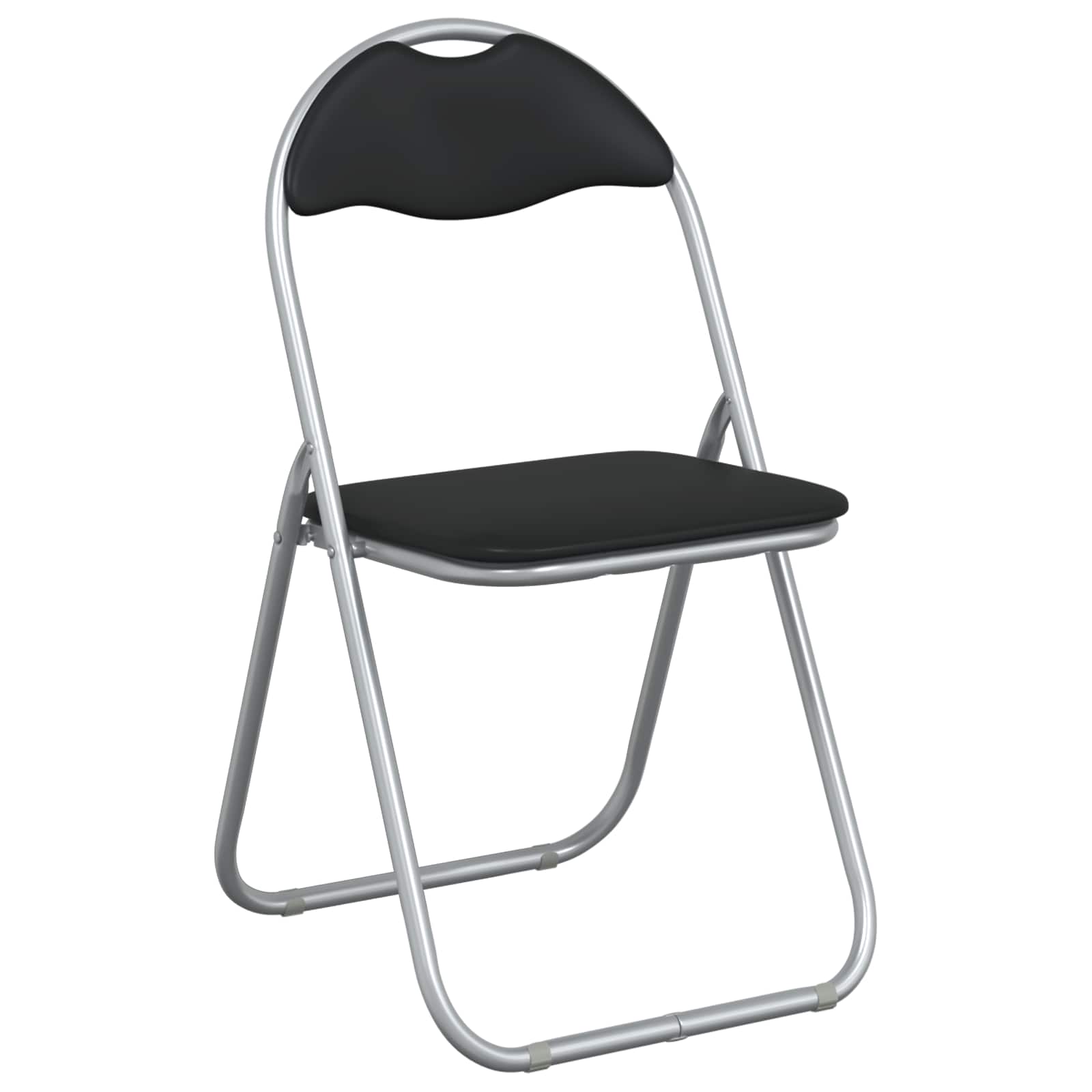 Klappstuhl 8 pcs Schwarz und Grau 48 x 43,5 x 81 cm Kunstleder