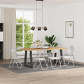 Klappstuhl 8 pcs Weiß und Grau 48 x 43,5 x 81 cm Kunstleder