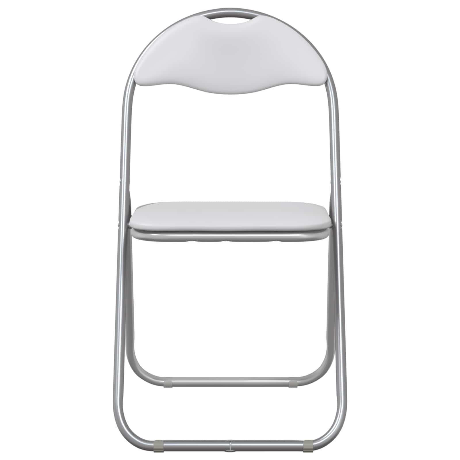 Klappstuhl 8 pcs Weiß und Grau 48 x 43,5 x 81 cm Kunstleder