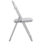 Klappstuhl 8 pcs Weiß und Grau 48 x 43,5 x 81 cm Kunstleder