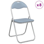 Klappstuhl 8 pcs Grau 48 x 43,5 x 81 cm Kunstleder