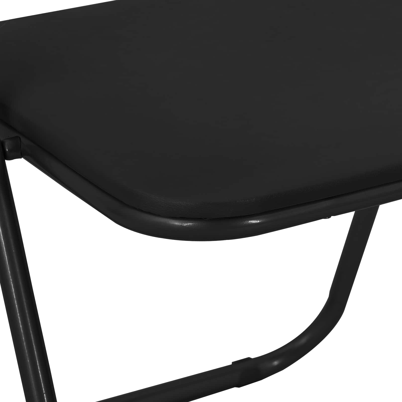 Klappstuhl 8 pcs Schwarz 48 x 43,5 x 81 cm Kunstleder