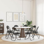 Klappstuhl 8 pcs Schwarz 48 x 43,5 x 81 cm Kunstleder