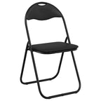 Klappstuhl 8 pcs Schwarz 48 x 43,5 x 81 cm Kunstleder