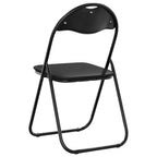 Klappstuhl 8 pcs Schwarz 48 x 43,5 x 81 cm Kunstleder