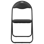 Klappstuhl 8 pcs Schwarz 48 x 43,5 x 81 cm Kunstleder