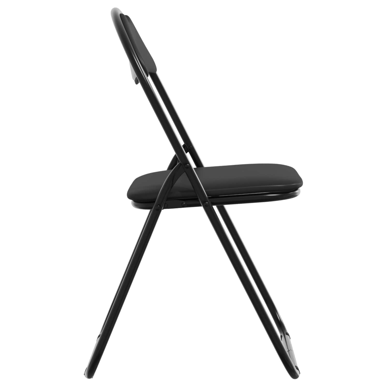 Klappstuhl 8 pcs Schwarz 48 x 43,5 x 81 cm Kunstleder